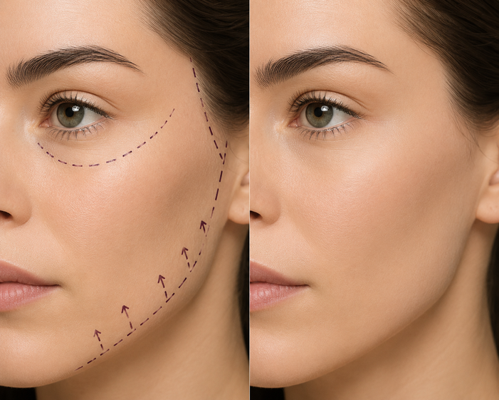 Surgeon consulting a patient about Cut Mark Revision